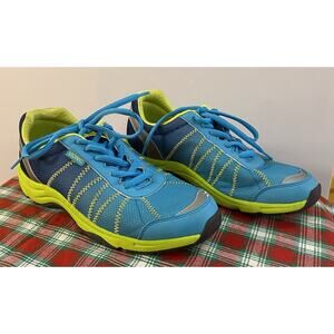 VIONIC Womens Alliance Sneaker Size 7.5 Blue Green Lace Up Orthotic Shoe Trainer
